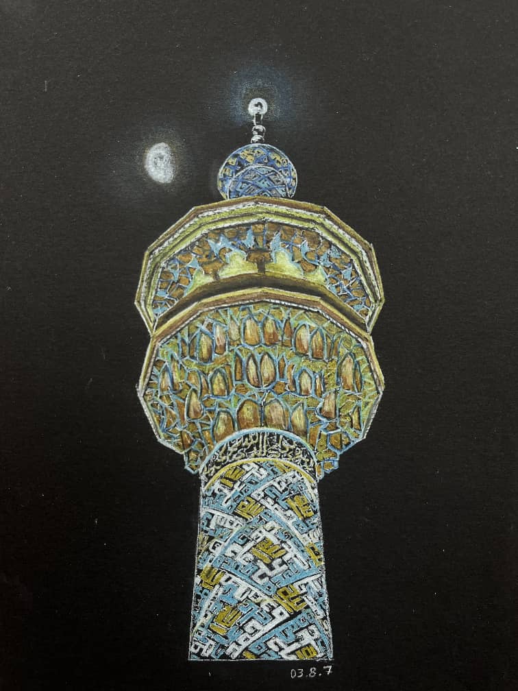 آموزش نقاشی سیاه قلم زینب پشته بان